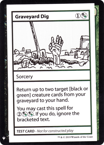 {R} Graveyard Dig [Mystery Booster Playtest Cards][CON CMB1 092]