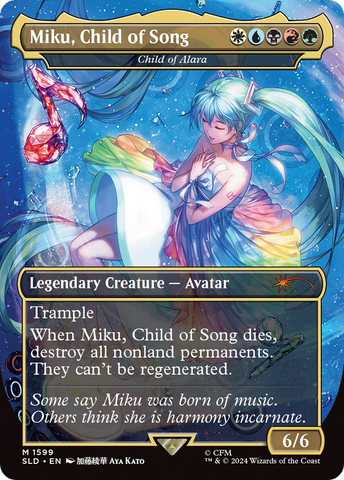 {R} Miku, Child of Song - Child of Alara (Rainbow Foil) [Secret Lair Drop Series][RBF SLD 1599]