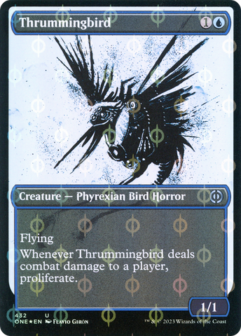 {C} Thrummingbird (Showcase Ichor Step-and-Compleat Foil) [Phyrexia: All Will Be One][ONE 432]