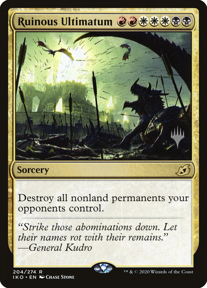 {R} Ruinous Ultimatum (Promo Pack) [Ikoria: Lair of Behemoths Promos][PP IKO 204]