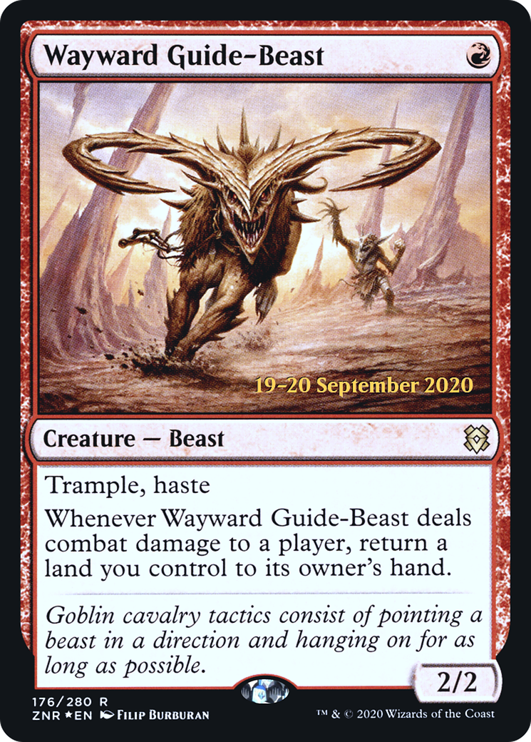 {R} Wayward Guide-Beast [Zendikar Rising Prerelease Promos][PR ZNR 176]