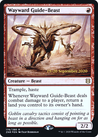 {R} Wayward Guide-Beast [Zendikar Rising Prerelease Promos][PR ZNR 176]