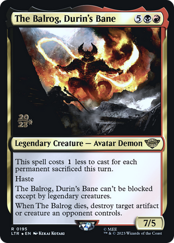 {R} The Balrog, Durin's Bane [The Lord of the Rings: Tales of Middle-Earth Prerelease Promos][PR LTR 195]