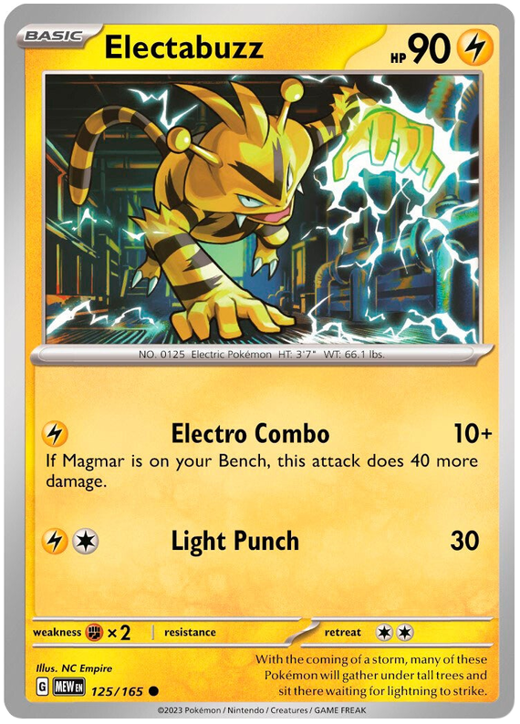 [PKM-C] Electabuzz (125/165) [Scarlet & Violet: 151]