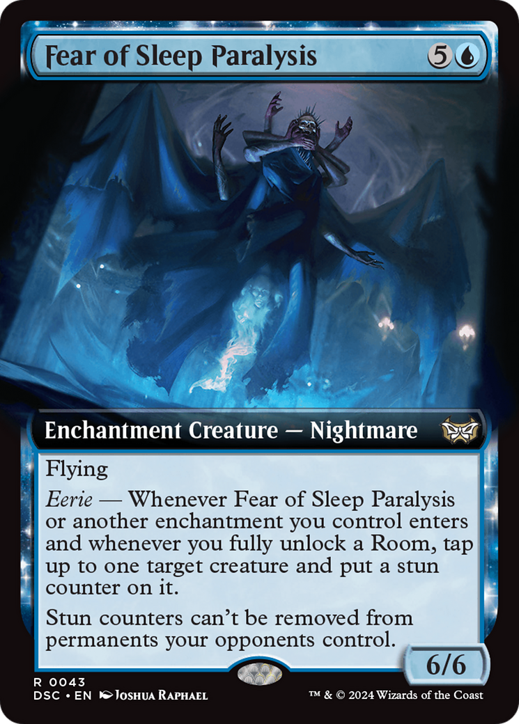 {R} Fear of Sleep Paralysis (Extended Art) [Duskmourn: House of Horror Commander][DSC 043]