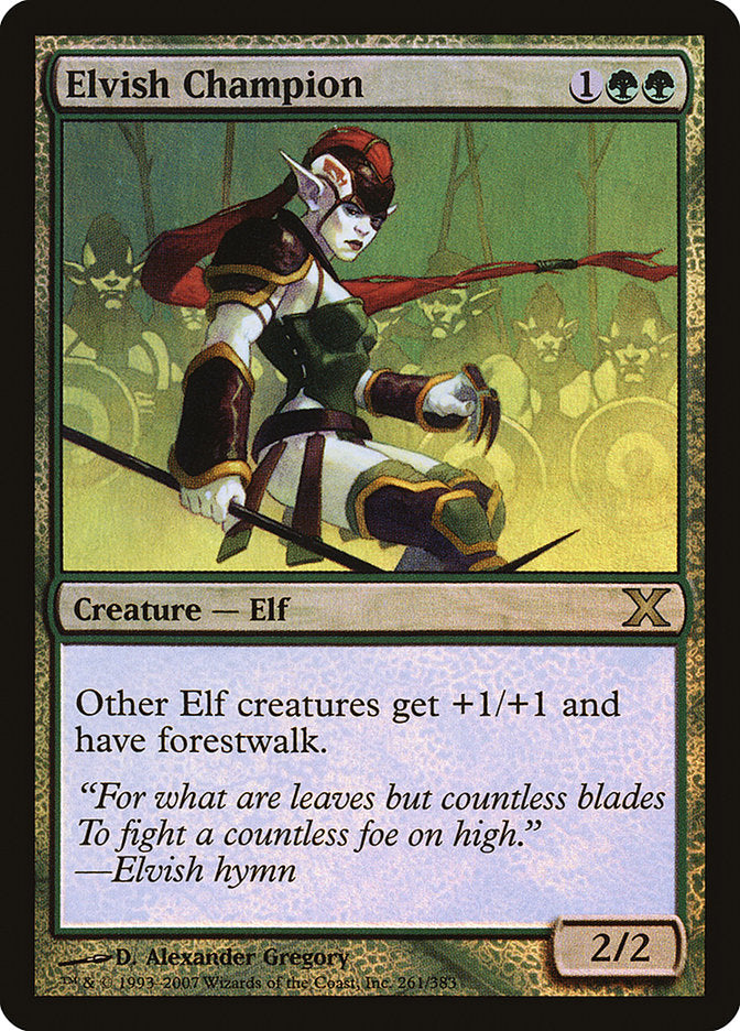 {R} Elvish Champion (Premium Foil) [Tenth Edition][FP 10E 261]