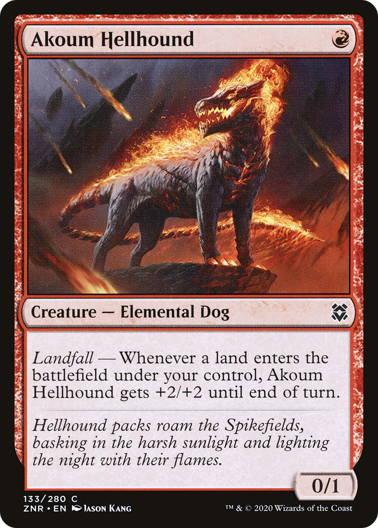 {C} Akoum Hellhound [Zendikar Rising][ZNR 133]
