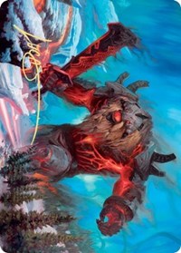 {A} Quakebringer Art Card (Gold-Stamped Signature) [Kaldheim Art Series][GS AKHM 037]