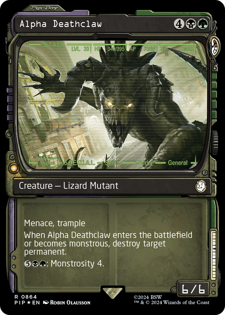 {R} Alpha Deathclaw (Showcase) (Surge Foil) [Fallout][PIP 864]