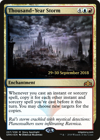 {R} Thousand-Year Storm [Guilds of Ravnica Prerelease Promos][PR GRN 207]