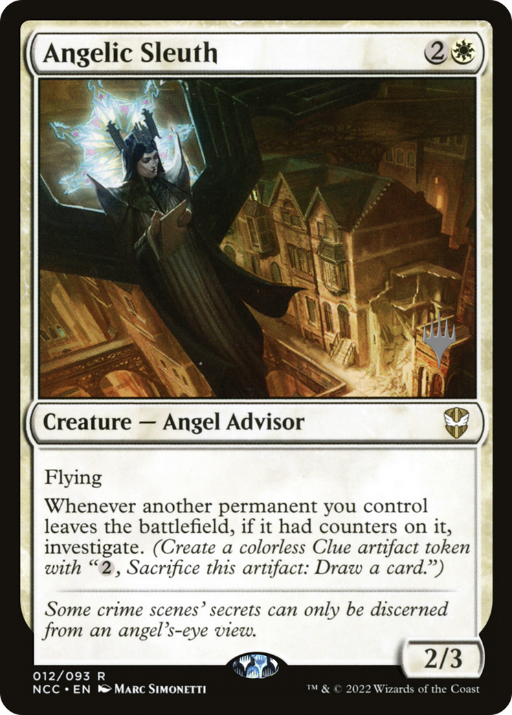 {R} Angelic Sleuth (Promo Pack) [Streets of New Capenna Commander Promos][PP NCC 012]