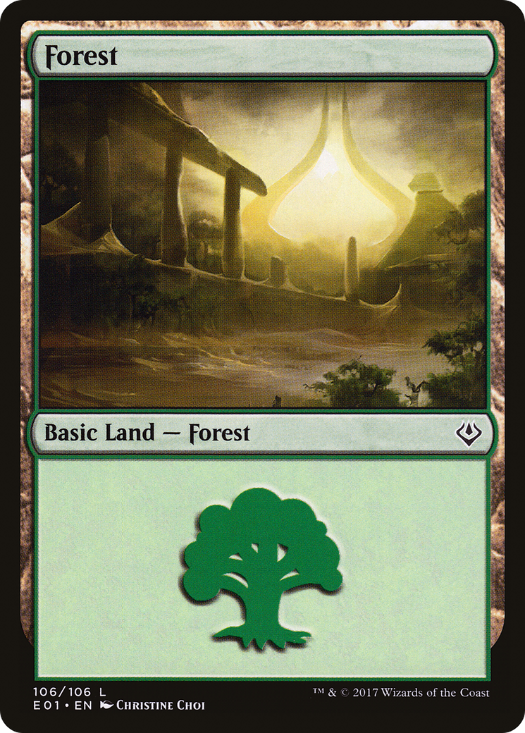 {B}[E01 106] Forest (106) [Archenemy: Nicol Bolas]