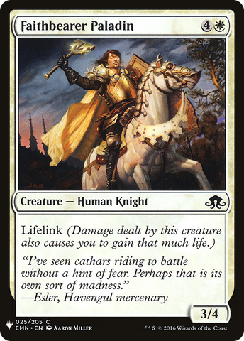 {C} Faithbearer Paladin [Mystery Booster][LS EMN 025]