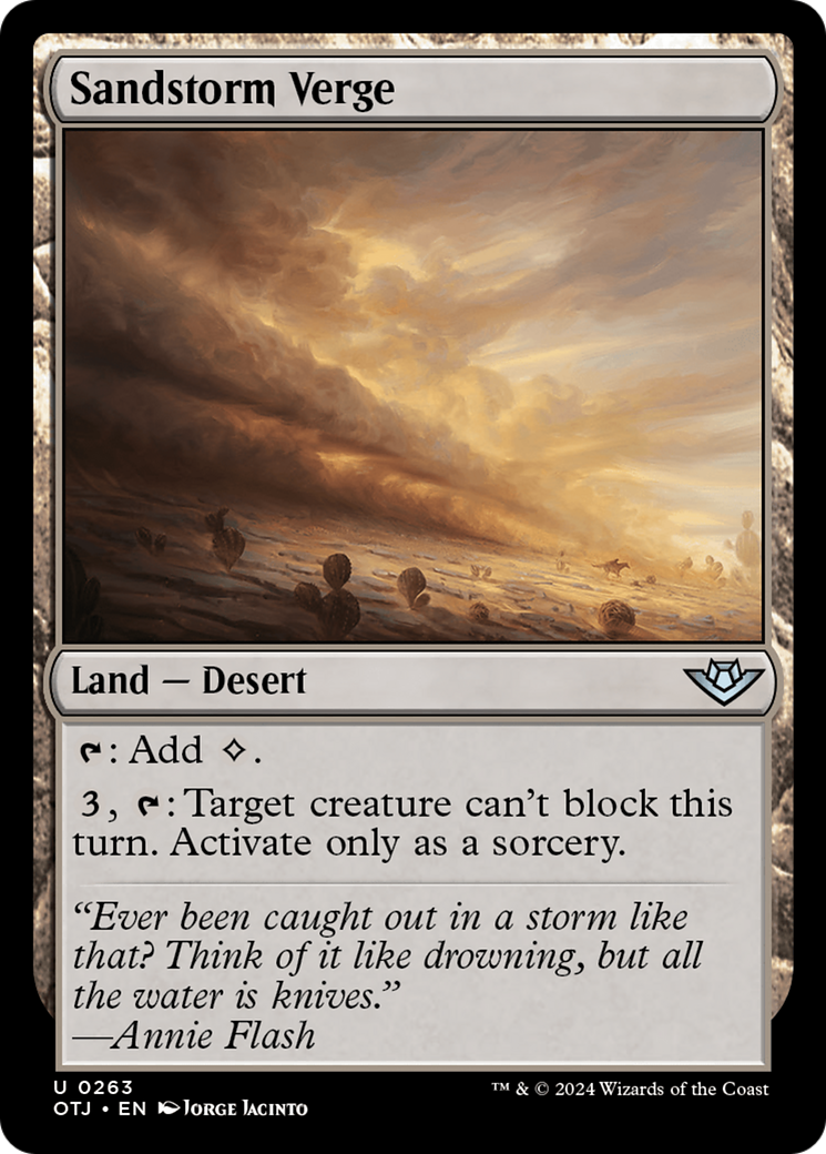 {@C} Sandstorm Verge [Outlaws of Thunder Junction][OTJ 263]