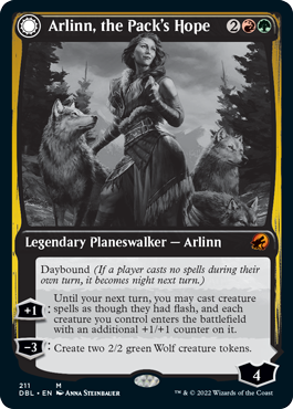 {R} Arlinn, the Pack's Hope // Arlinn, the Moon's Fury [Innistrad: Double Feature][DBL 211]