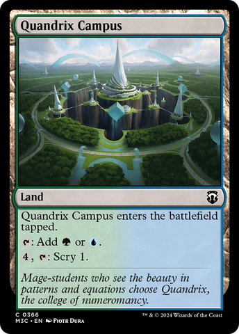 {C} Quandrix Campus (Ripple Foil) [Modern Horizons 3 Commander][RPF M3C 366]