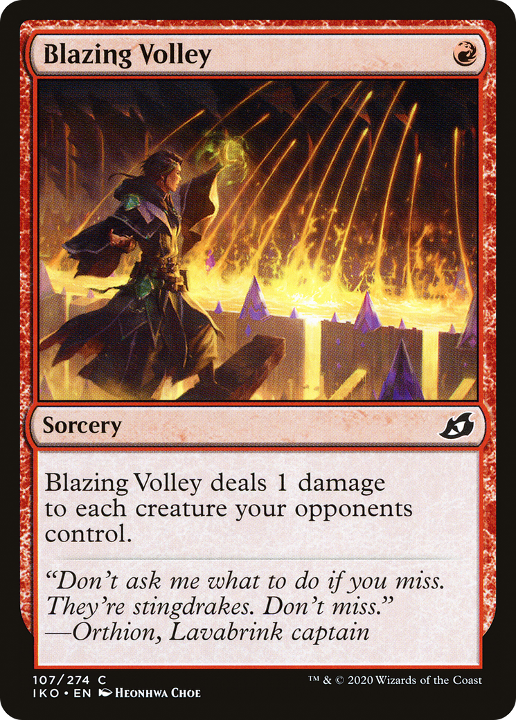 {C} Blazing Volley [Ikoria: Lair of Behemoths][IKO 107]