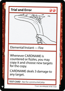 {R} Trial and Error [Mystery Booster Playtest Cards][CON CMB1 068]