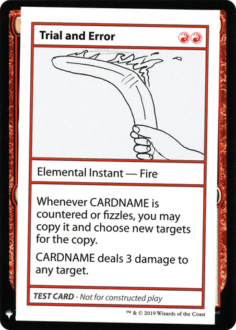{R} Trial and Error [Mystery Booster Playtest Cards][CON CMB1 068]