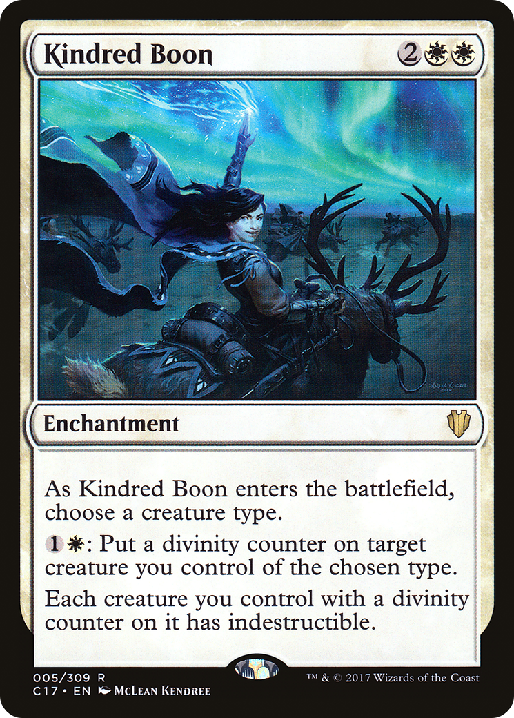 {R} Kindred Boon [Commander 2017][C17 005]