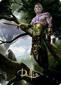 {A} Tyvar Kell Art Card (Gold-Stamped Signature) [Kaldheim Art Series][GS AKHM 053]