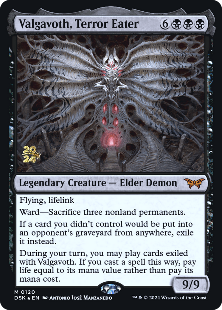{@R} Valgavoth, Terror Eater [Duskmourn: House of Horror Prerelease Promos][PR DSK 120]