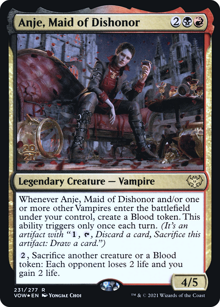 {R} Anje, Maid of Dishonor [Innistrad: Crimson Vow Prerelease Promos][PR VOW 231]