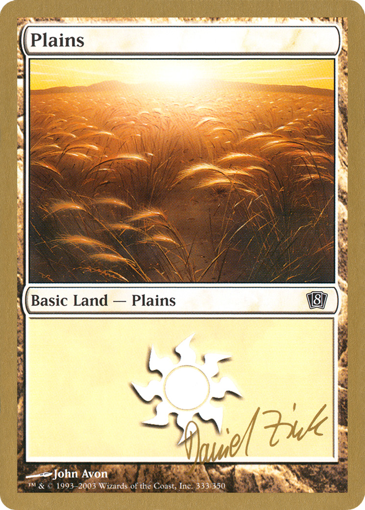 {B}[GB WC03 DZ333] Plains (dz333) (Daniel Zink) [World Championship Decks 2003]