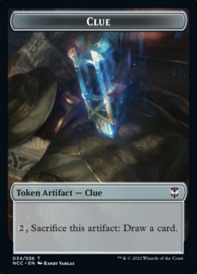 {T} Clue // Elephant Double-sided Token [Streets of New Capenna Commander Tokens][TNCC 034]