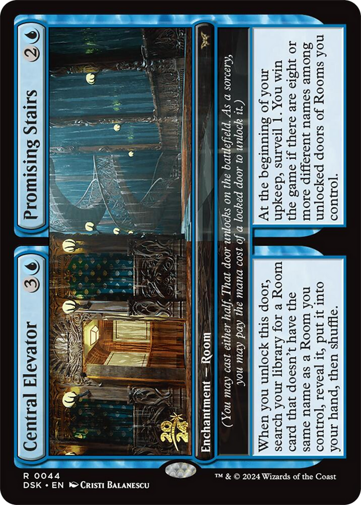 {@R} Central Elevator // Promising Stairs [Duskmourn: House of Horror Prerelease Promos][PR DSK 044]
