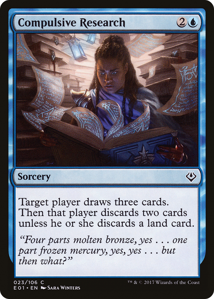 {C} Compulsive Research [Archenemy: Nicol Bolas][E01 023]