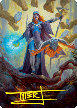 {A} Kasmina, Enigma Sage Art Card (Gold-Stamped Signature) [Strixhaven: School of Mages Art Series][GS ASTX 029]