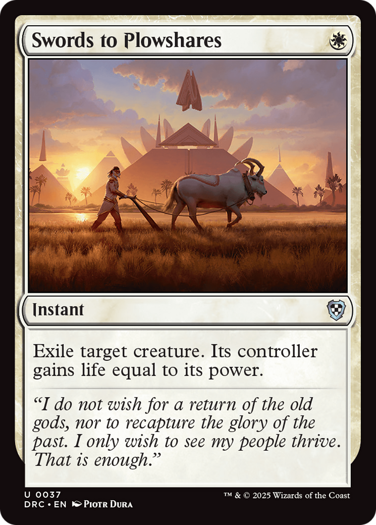 {C} Swords to Plowshares [Aetherdrift Commander][DRC 037]