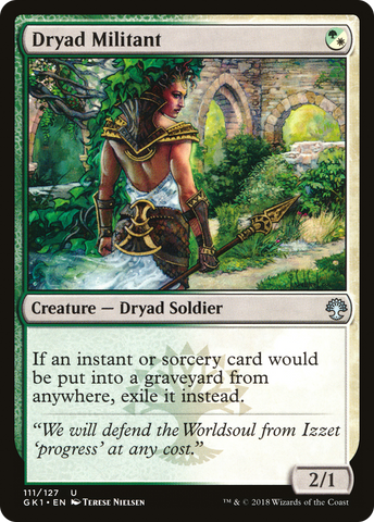{C} Dryad Militant [Guilds of Ravnica Guild Kit][GK1 111]