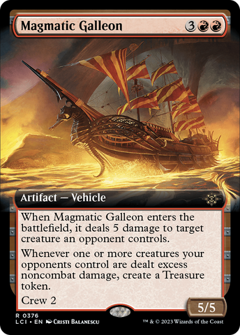 {@R} Magmatic Galleon (Extended Art) [The Lost Caverns of Ixalan][LCI 376]