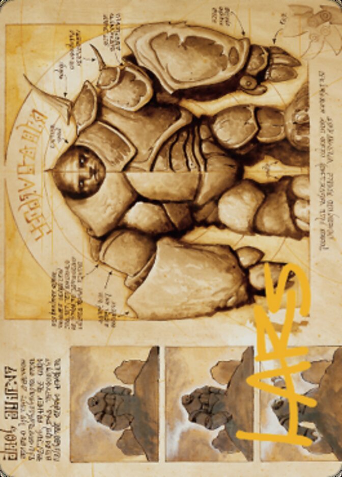 {A} Precursor Golem Art Card (Gold-Stamped Signature) [The Brothers' War Art Series][GS ABRO 072]