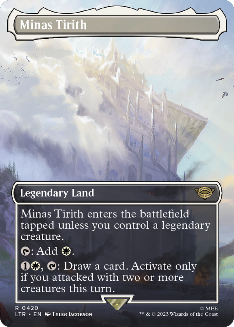 {R} Minas Tirith (Borderless Alternate Art) (420) [The Lord of the Rings: Tales of Middle-Earth][LTR 420]