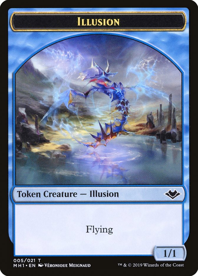 {T} Angel (002) // Illusion (005) Double-sided Token [Modern Horizons Tokens][TMH1 002]