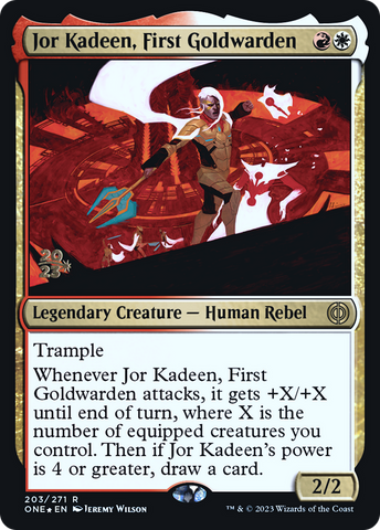 {R} Jor Kadeen, First Goldwarden [Phyrexia: All Will Be One Prerelease Promos][PR ONE 203]