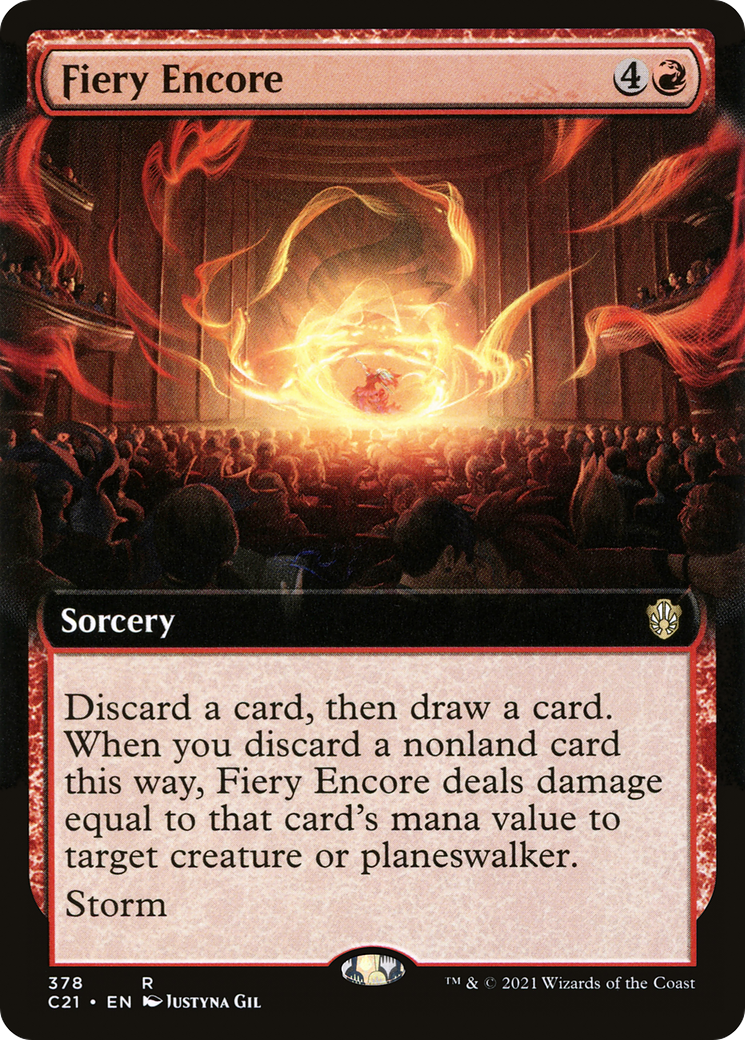 {R} Fiery Encore (Extended Art) [Commander 2021][C21 378]