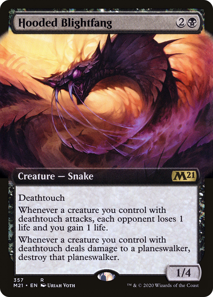 {R} Hooded Blightfang (Extended Art) [Core Set 2021][M21 357]