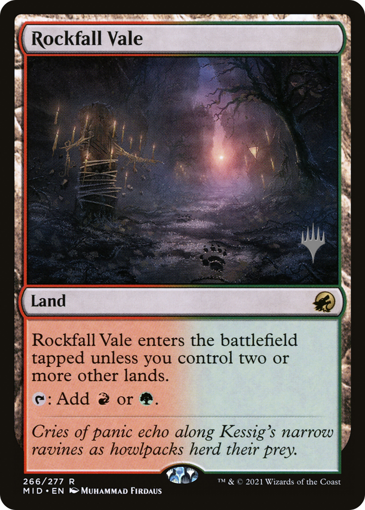 {R} Rockfall Vale (Promo Pack) [Innistrad: Midnight Hunt Promo Pack][PP MID 266]