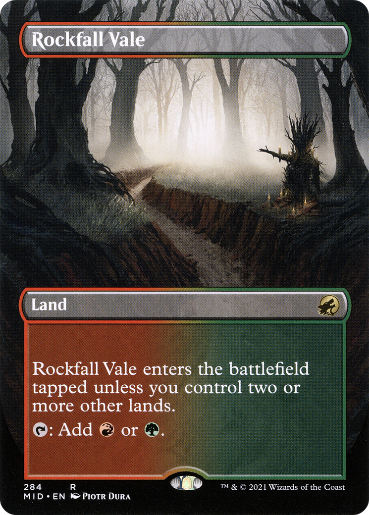 {R} Rockfall Vale (Borderless Alternate Art) [Innistrad: Midnight Hunt][MID 284]