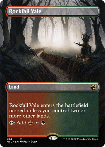 {R} Rockfall Vale (Borderless Alternate Art) [Innistrad: Midnight Hunt][MID 284]