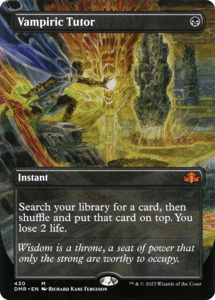 {R} Vampiric Tutor (Borderless Alternate Art) [Dominaria Remastered][DMR 430] - Misty Mountain Games