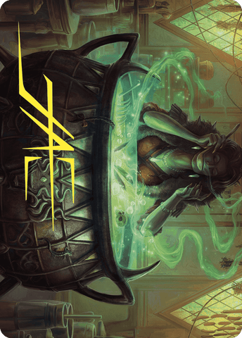 {A} Agatha's Soul Cauldron Art Card (Gold-Stamped Signature) [Wilds of Eldraine Art Series][GS AWOE 042]