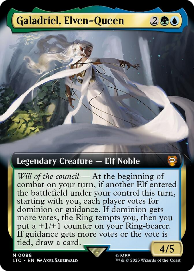 {R} Galadriel, Elven-Queen (Extended Art) [The Lord of the Rings: Tales of Middle-Earth Commander][LTC 088]