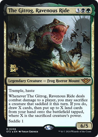{@R} The Gitrog, Ravenous Ride [Outlaws of Thunder Junction Prerelease Promos][PR OTJ 206]