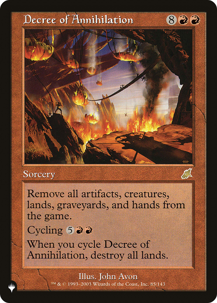 Decree of Annihilation [LIST 85/143]