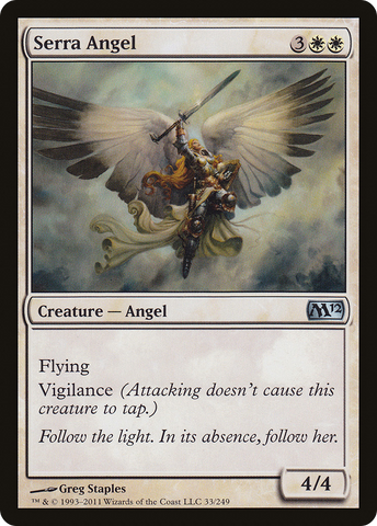 {C} Serra Angel [Magic 2012][M12 033]